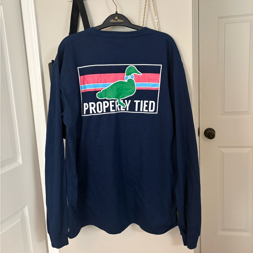 Properly Tied Navy Long Sleeve Tee